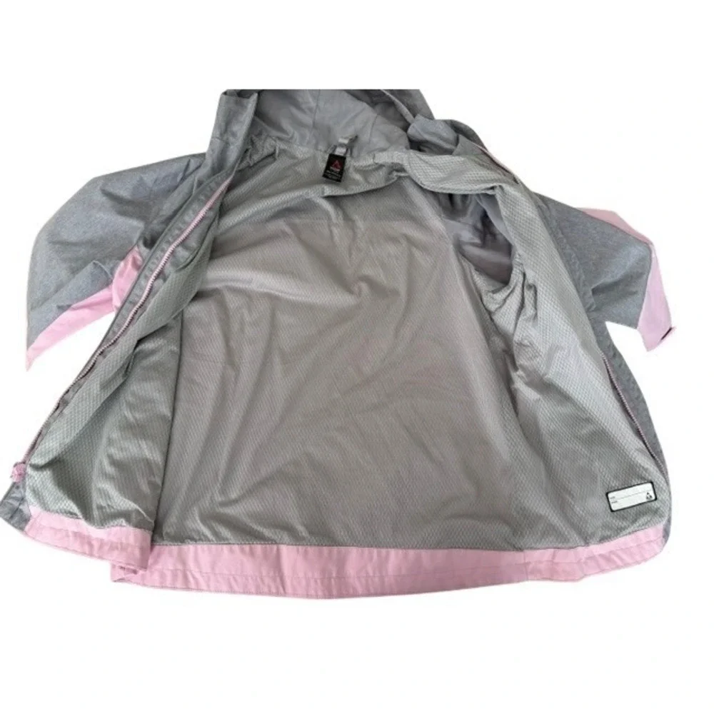 Gerry Kids Pink Gray Colorblock Sherpa Lined Hooded Full Zip Jacket